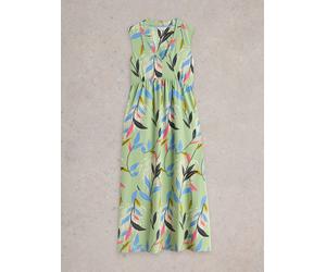White Stuff Womens Archer Jersey Maxi Dress in GREEN_MLT Art WS443516 358534 443516-GREEN_MLT-10 5063390614504 White Stuff 10