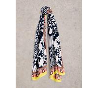 White Stuff Womens Calypso Printed Scarf in NAVY_MULTI Art WS443576 358678 443576-NAVY_MULTI-ONE_SIZE 5063390636032 White Stuff ONE_SIZE