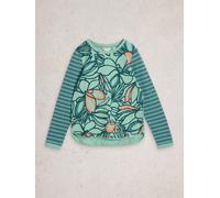 White Stuff Womens CLARA LS TEE in TEAL PR, Art Nr WS445373 362104 445373-TEAL_PR-10 5063390952088 White Stuff 10