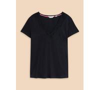 White Stuff Womens ELLIE LACE TEE in PURE_BLK Art WS440832 358754 440832-PURE_BLK-10 5059514947009 White Stuff 10