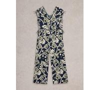 White Stuff Womens Freya Jersey Jumpsuit in NAVY_MULTI Art WS443661 358690 443661-NAVY_MULTI-S 5063390630221 White Stuff S