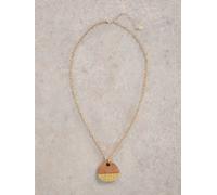 White Stuff Womens Hammered Wooden Mix Pendant in BROWN_MLT Art WS443597 358442 443597-BROWN_MLT-ONE_SIZE 5063390651509 White Stuff ONE_SIZE