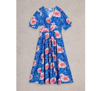 White Stuff Womens Hazel Bias Cut Dress in BLUE_PR Art WS443534 358417 443534-BLUE_PR-10 5063390620130 White Stuff 10