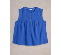 White Stuff Womens ISLA MIX TOP in BRT_BLUE Art WS443711 358444 443711-BRT_BLUE-10 5063390589949 White Stuff 10