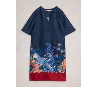 White Stuff Womens June Linen Dress in NAVY PR, Art Nr WS445266 362082 445266-NAVY_PR-10 5063390930772 White Stuff 10