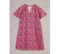 White Stuff Womens Lindsay Linen Dress in PINK_PR Art WS442732 358747 442732-PINK_PR-10 5063390627528 White Stuff 10