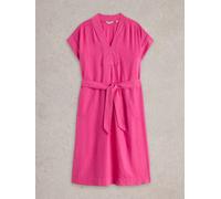 White Stuff Womens Marianne Linen Blend Dress in BRT_PINK Art WS443537 358456 443537-BRT_PINK-10 5063390623636 White Stuff 10