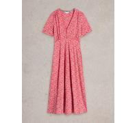 White Stuff Womens Megan Jersey Dress in CORAL_MLT Art WS443076 358477 443076-CORAL_MLT-10 5063390603966 White Stuff 10