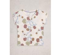 White Stuff Womens NELLY NOTCH NECK TEE in IVORY PR, Art Nr WS445349 362172 445349-IVORY_PR-10 5063390950589 White Stuff 10