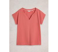 White Stuff Womens NELLY NOTCH NECK TEE in MID PINK, Art Nr WS445349 362113 445349-MID_PINK-10 5063390976558 White Stuff 10