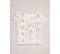 White Stuff Womens NELLY NOTCH NECK TEE in WHITE PR, Art Nr WS445349 362170 445349-WHITE_PR-10 5063390976954 White Stuff 10