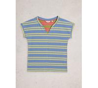 White Stuff Womens NELLY NOTCH STRIPE TEE in BLUE MLT, Art Nr WS445350 362147 445350-BLUE_MLT-10 5063390950480 White Stuff 10
