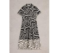 White Stuff Womens Rua Jersey Shirt Dress in BLK_PR Art WS443797 358382 443797-BLK_PR-10 5063390169592 White Stuff 10