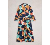 White Stuff Womens Rua Jersey Shirt Dress in NAVY MULTI, Art Nr WS445189 362057 445189-NAVY_MULTI-10 5063390923804 White Stuff 10
