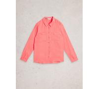 White Stuff Womens Sophie Linen Shirt in MID CORAL, Art Nr WS445248 362328 445248-MID_CORAL-10 5063390929554 White Stuff 10