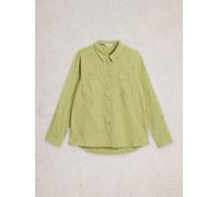 White Stuff Womens Sophie Organic Cotton Shirt in LGT GREEN, Art Nr WS445245 362321 445245-LGT_GREEN-10 5063390928397 White Stuff 10