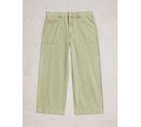 White Stuff Womens Tia Wide Leg Crop Jean in GREEN MLT, Art Nr WS445342 361995 445342-GREEN_MLT-10 5063390959506 White Stuff 10