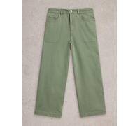 White Stuff Womens Tia Wide Leg Crop Jean in MID_GREEN Art WS441459 358616 441459-MID_GREEN-10 5063390573054 White Stuff 10