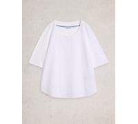 White Stuff Womens WEAVER BRODERIE TEE in BRIL WHITE, Art Nr WS445353 362150 445353-BRIL_WHITE-10 5063390951180 White Stuff 10