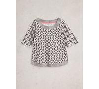 White Stuff Womens WEAVER JERSEY TEE in IVORY PR, Art Nr WS445351 362128 445351-IVORY_PR-10 5063390977357 White Stuff 10