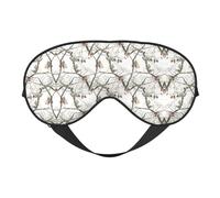 White Tree Camo doppelseitige weiche Verdunkelungs-Augenmaske, Entspannung, Nulldruck, Nachtschlaf-Augenmaske