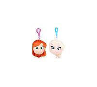Whitehouse Frozen 2, Bagclip 3D und 2D Plüsch Schlüssel-Anhänger 4 versch. Figuren Set, 12,5 cm ORIGINAL Plüschfigur, super weiches Kuscheltier für Ranzen Rucksack Tasche (ELSA & Anna, 2D)