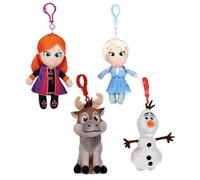 Whitehouse Leisure Frozen II Schlüsselclip aus weichem Plüsch, 12,7 cm, 4 Stück - Sven, Olaf, Elsa und Anna