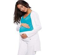 Whitewear Shirtjacke Stretch Milla Jacke Lange Strickjacke Praxis-Kleidung weiß Gr. M