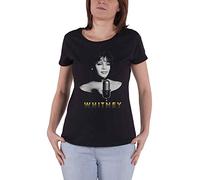 Whitney Houston Ladies T Shirt Schwarz and Weiß Photo offiziell Damen Skinny Fit M