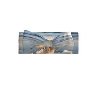 WHJSSF Seashells On The Beach Prints Baby Bow Headband - Soft & Stretchy Newborn Accessory for Photo Shoot, Cute Hairpiece for Little Girls