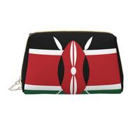 WHJYCC Flag of Kenya Kosmetiktasche, Große wasserdichte Leder Kosmetiktasche, Tragbare Kulturtasche für Frauen mit Reißverschluss, Reiseutensilien, Weiß, One Size, weiß, Einheitsgröße