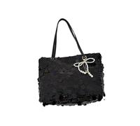 Whltzf Große Kapazität Glitzernde Pailletten Tragetasche Trendige Umhängetaschen Handtasche Handtasche Mit Magnetverschluss Zum Einkaufen Strand Pailletten Tragetasche Für Damen