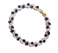 Whltzf Modisches Armband Mit Kubischen Zirkonia Steinen Verstellbares Kettenarmband Bunter Simulierter Edelstein Armreif Für Damen Tennisarmband Für Sie