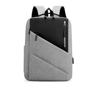 Whnbuij Men's Travel Backpack - Waterproof Anti Theft Durable Laptops Bag With USB Charging Port, Approved Carry On Backpacks For Leisure/Business Trip/Play/Shopping, Light Gray, riferimento alla