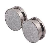 Whoiy 2 Stück Edelstahl Tunnel Ohrplug 10mm Glitzer, Silber Tunnel Stecker Expander Piercing Screw Fit für Frauen und Männer