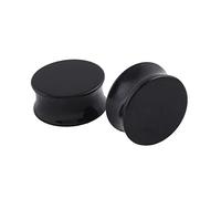 Whoiy Acryl Schwarz Ear Plug 26mm 2 STK Double Flared, Herren Damen Ear Ohr Plug Stretcher Expander Piercing
