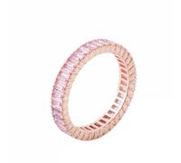 Whoiy Damenring 9K Rose Gold, Ehering Trauringe Echtgold 375 Ewigkeit Verlobungsringe mit Moissanite für Frauen Größe 56 (17.8)