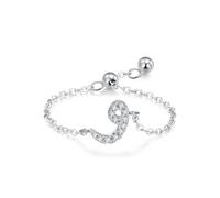 Whoiy Damenring Gold 375 Echtgold mit Moissanite, Trauring Verstellbar 9 Karat Weissgold Bandring für Frauen Gr. 48 (15.3)