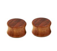 Whoiy Ear Tunnel Holz 2 Stück Saddle, Piercing-Schmuck 10mm Braun für Damen Herren