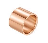 Whoiy Ehering Edelstahl mit Namen Gravur, Herren Ring Breit Verlobungsring Roségold 18MM Breit Poliert Herrenringe Modeschmuck Gr. 65 (20.7)