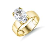 Whoiy Eheringe Gelbgold 18 Karat, Damen Ringe Verlobung 750 Echtgold Solitär Trauring mit 4.5ct Moissanite Jahrestagsring Größe 60 (19.1)