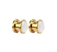 Whoiy Gold Tunnel 6mm, 1 Paar Ohr Piercing Plug Edelstahl Mit Opale Schrauben