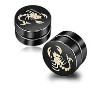 Whoiy Ohrringe Set Jungs, Piercing Ohr Skorpion Männer Ohrringe Klippen Ohrstecker Set Schwarz