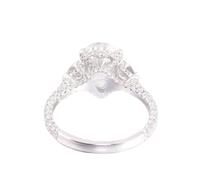 Whoiy Ring Damen Gold 750 Echtgold, Verlobungsring Tropfenform Weissgold 18K Trauringe mit Moissanite 1ct D Color VVS1 Damenring Gravur Größe 62 (19.7)