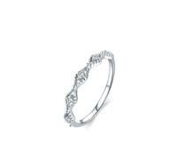 Whoiy Ring Damen Gold 750 Echtgold, Verlobungsringe Halbe Ewigkeit mit Diamant Ehering 18k Weißgold Jahrestagsring für Frauen Größe 62 (19.7)