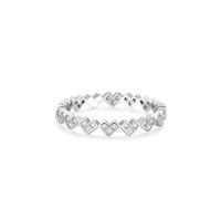 Whoiy Ringe Frauen Gold 18k, Hochzeitsringe 750 Echt Gold Ewigkeit Moissanite Trauring Weissgold Herz Bandring Größe 58 (18.5)