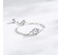 Whoiy Ringe Frauen Gold 9 Karat, Hochzeits Ring 375 Echt Gold Verstellbar Laborgezüchteter Diamant 0.5ct Trauring Weissgold Bandring Größe 62 (19.7)