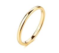 Whoiy Ringe für Paare mit Gravur, Eheringe Silber/Gold/Schwarz Kuppel Modeschmuck Bandring Wolfram Schlicht und einfach 2MM Partnerringe Gr. 47-75