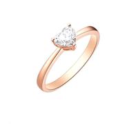 Whoiy Rose Gold Ring Eheringe, Trauring Echtgold 750 Verlobungs Ringe 18k Echt mit 0.4ct Diamant Bandring Solitär für Damen Größe 60 (19.1)