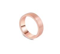 Whoiy Rosegold Ring Damen 585, Verlobungsring 14 Karat Echtgold Matt Eheringe Trauring Gravur Ohne Stein für Frauen Gr. 47 (15.0)